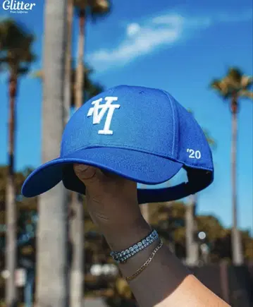 glitter up side down LA cap