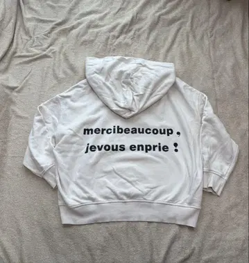 mercibeaucoup 메르시보쿠 백 로고 후드티