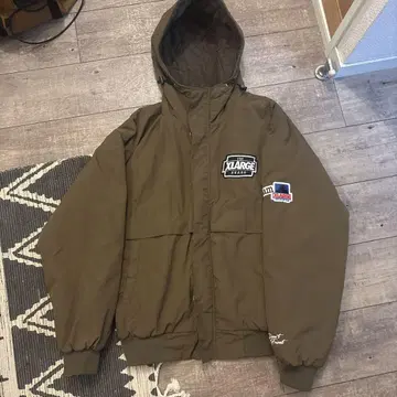 XLARGE 나일론 자켓 후드 부착 올리브