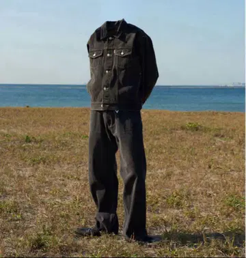 BELVET black denim jacket set up 완판템