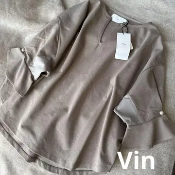 새상품! Vin 그레이쥬 7부 소매 T셔츠 Vin 루즈핏 상의 빅 사이즈