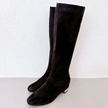 미사용 RANDA 인힐 비쥬힐 스웨이드 롱 부츠 S