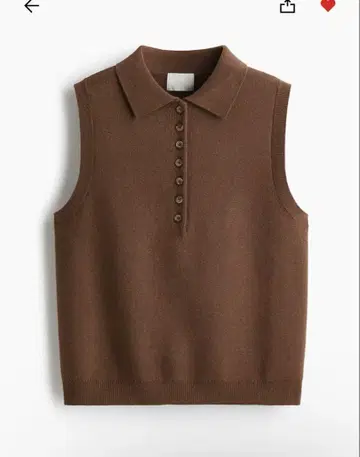 h&m 카라 부착 풀오버 베스트 M 사이즈