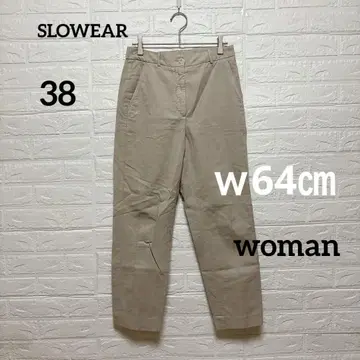 [ SLOWEAR ] SLOWEAR 팬츠 38 베이지 허리 64