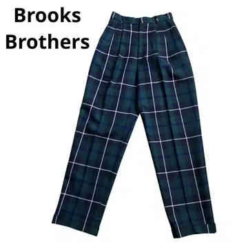 Brooks Brothers 타탄 체크 팬츠 테이퍼드 슬랙스