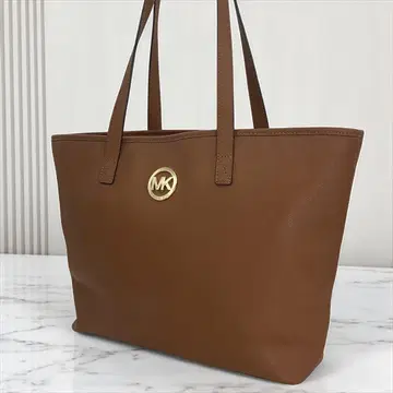 마이클코어스 A4 수납 토트백 가죽 브라운 MICHAELKORS