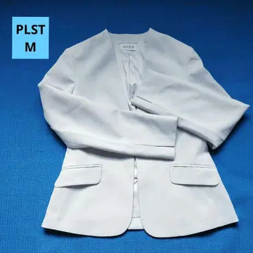 [ 플라스테PLST ] M 라이트 그레이 테일러드 자켓 노카라 자켓
