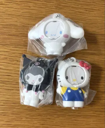 산리오 사진 프레임 마스코트 시나몬 쿠로미 키티 얼굴 부착