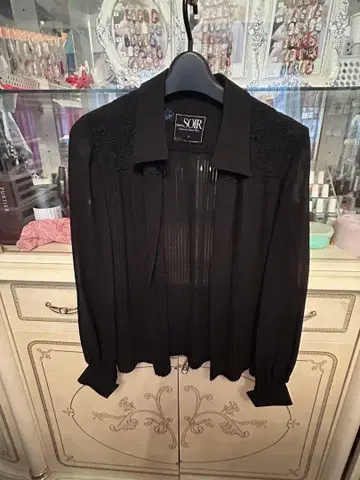 SOIR 블랙 긴팔 가디건 9호 새상품급