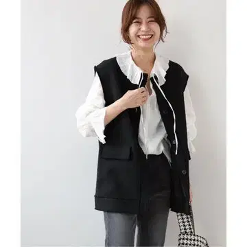 저널 스탠다드 레리움 크루넥 트위드 베스트 새상품 택