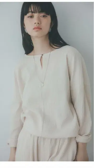 호보니치 BIWACOTTON 롱 셔츠 시라나미 하자 있음