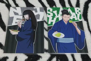 NARUTO 먹거리 특전 엽서 2종 나사 시카마루 라미네이티드