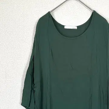 Aunt Marie's 롱 원피스 플레어 7부 소매 심플 루즈핏