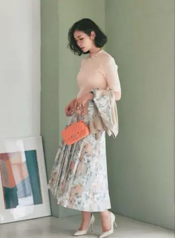 세븐텐 바이 미호 카와히토 타운 프린트 스커트 S
