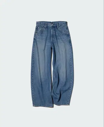 UNIQLO 배기 커브 청바지 67 블루 22