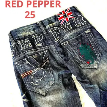 RED PEPPER GOLD RABEL 플레어 청바지 데님 25