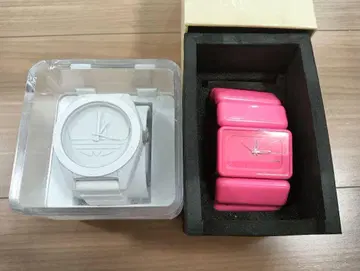 adidas 화이트 시계 NIXON 핑크 시계 세트