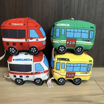 TOMICA 토미카 일하는 자동차 마스코트 봉제 인형 4종 세트