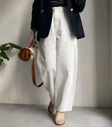 DouDou NEW 커브 데님 화이트 36