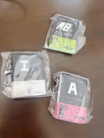 혈액형 [ 나의 설명서 ] 미니어처 콩도서 키링 가챠 A형 AB형 I형