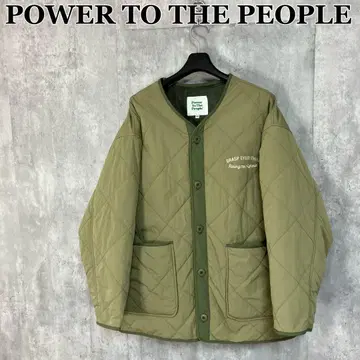 POWER TO THE PEOPLE 퀼팅 자수 자켓 M