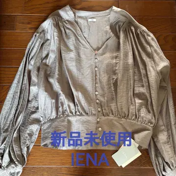 택 포함 새상품 IENA 시어 도비 개더 블라우스