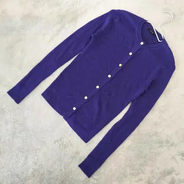 allureville 가디건 사이즈 2 블루 울 100% 긴팔
