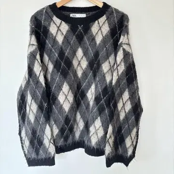 ZARA 아가일 무늬 스웨터 L 사이즈