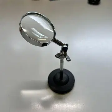 쇼와 레트로 앤티크 일본제 받침대 스탠드 포함 미니 루페 돋보기 45mm