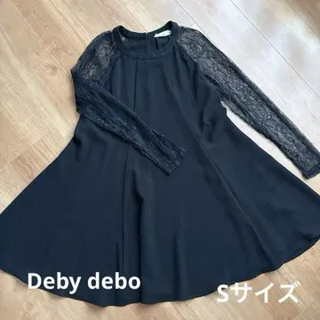 블랙 레이스 긴팔 A라인 원피스/포멀 드레스