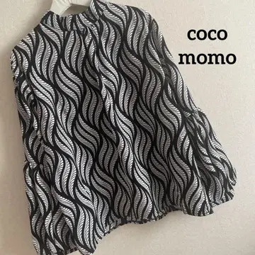 cocomomo 코코모모 블라우스 M~L 블랙X화이트