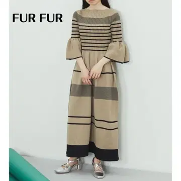 [ 새상품급 ] FUR FUR 마린 보더 니트 원피스