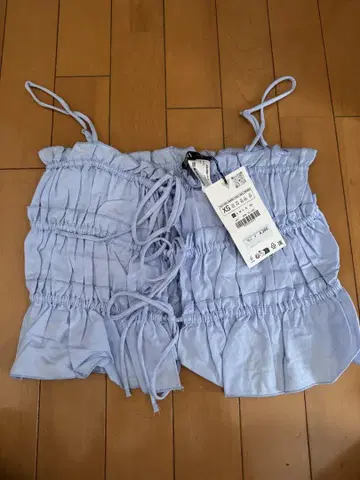 ZARA 리본 포플린 상의