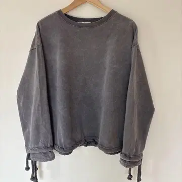 ZARA 그레이 드로우 스트링 맨투맨