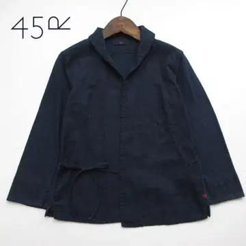 45R 인디고 염색 카슈쿨 7부 소매 셔츠 티셔츠