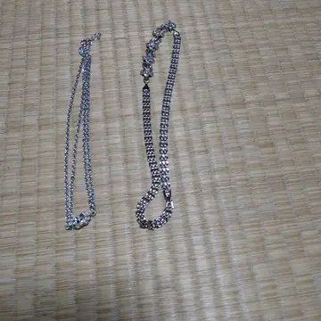 실버 스톤 포함 목걸이 2개