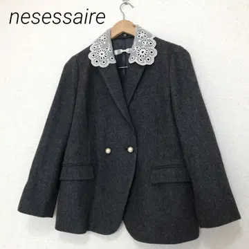 nesessaire 네세세아 레이스 옷깃 펄 자켓 코트
