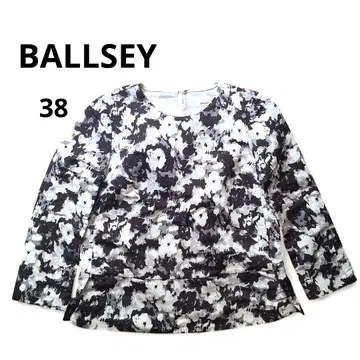 BALLSEY 보르지 플라워 무늬 상의 블랙 38