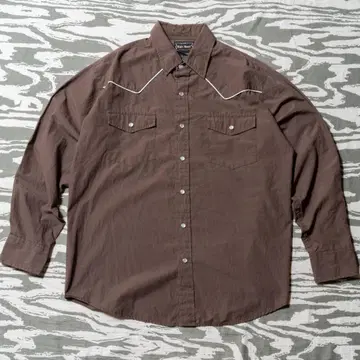 90s 대만제 High Noon 웨스턴 셔츠 브라운