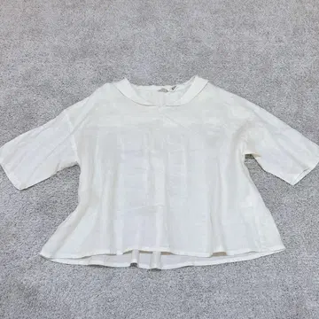 Samansa Mos2 테레데란 린넨 세일러 카라 블라우스