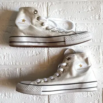 CONVERSE (컨버스) 화이트 하이컷 스니커즈 24.5cm