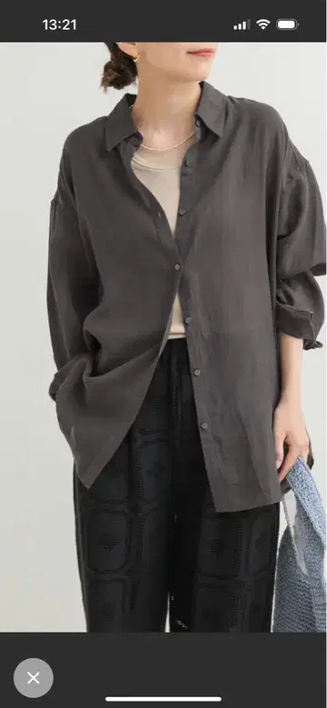 어반 리서치 도어즈 라미 혼방 루즈 셔츠