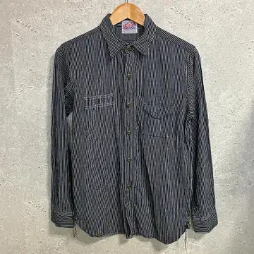 슈가케인 인디고 스트라이프 워크 셔츠 일본제 M