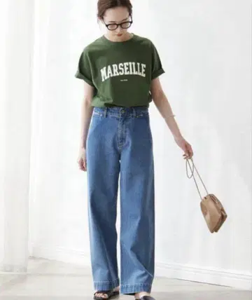 새상품급 슬로브 이에나 LE DENIM Light Oz 배기 데님