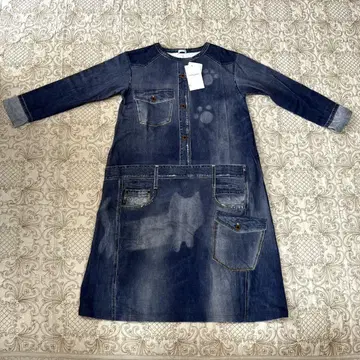 [ 새상품 ] tsumori chisato 와코루 데님 패턴 원피스 긴팔