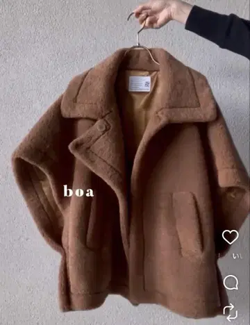 시소러스 보아 케이프 코트 teddy 코트