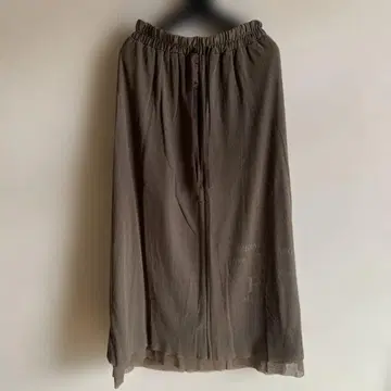 스콧 클럽 메시지 프린트 롱 스커트