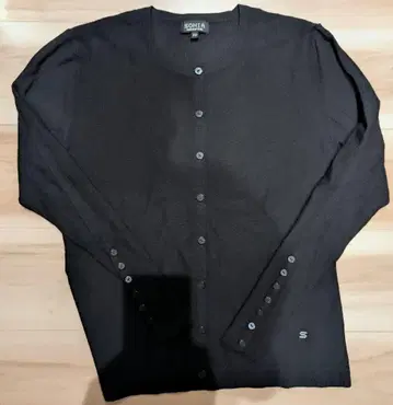 SONIA RYKIEL 블랙 가디건 반팔 터틀 앙상블 40