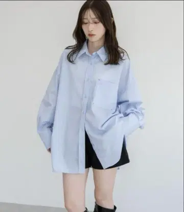 raffime 포켓 디자인 오버 사이즈 셔츠