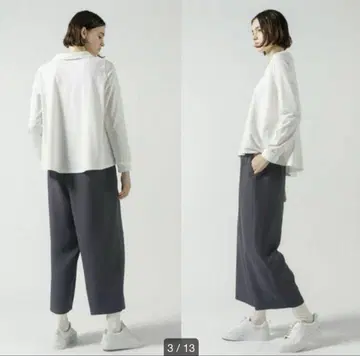 미즈이로 인드 비대칭 랩 와이드 팬츠 사이즈 2